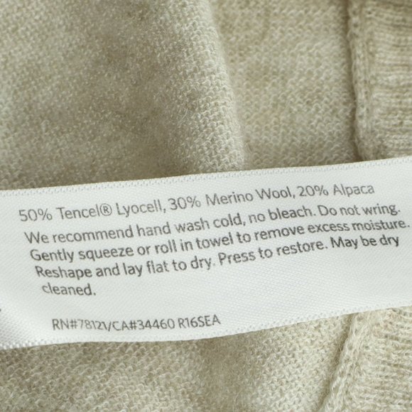 Eileen Fisher Tunic • Wool Alpaca Blend • Size XS/TP • Long Sleeve Creamy Taupe - Picture 4 of 9